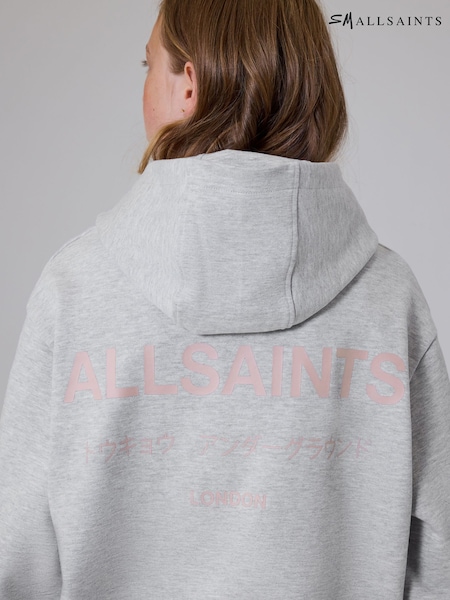 Grey - Smallsaints Underground Oversized Pullover Hoodie