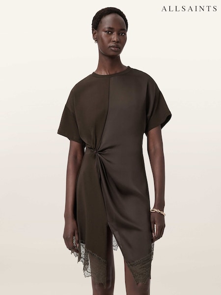 AllSaints Brown Lace Dress (V44031) | £119