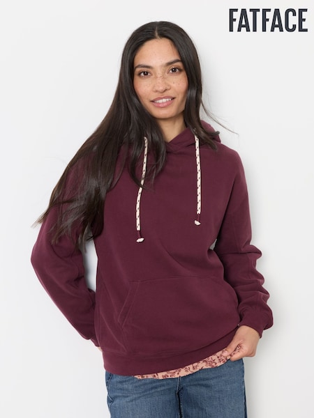 Dark Purple - Fatface Overhead Hoodie