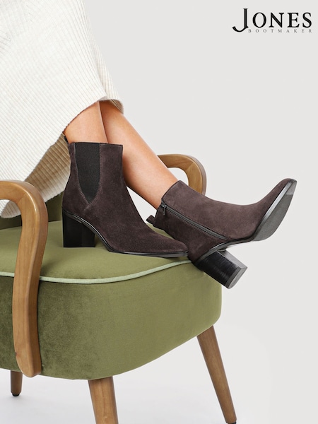 Jones Bootmaker Brown Kalamata Heeled Ankle Boots (V45096) | £140