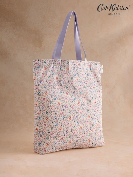 Ecru - Cath Kidston Wallace And Gromit Bow Foldaway Tote Bag