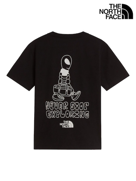 Black - The North Face Teen Alien Back Graphic T-shirt