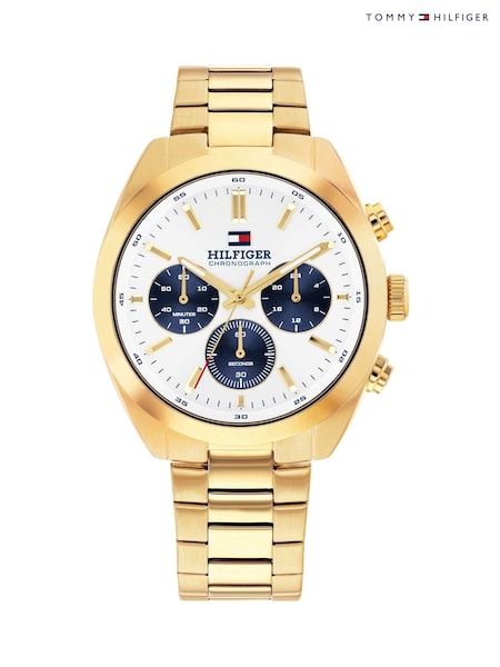Tommy Hilfiger Gold Tone Gold Plated Bracelet Watch (V46201) | £189