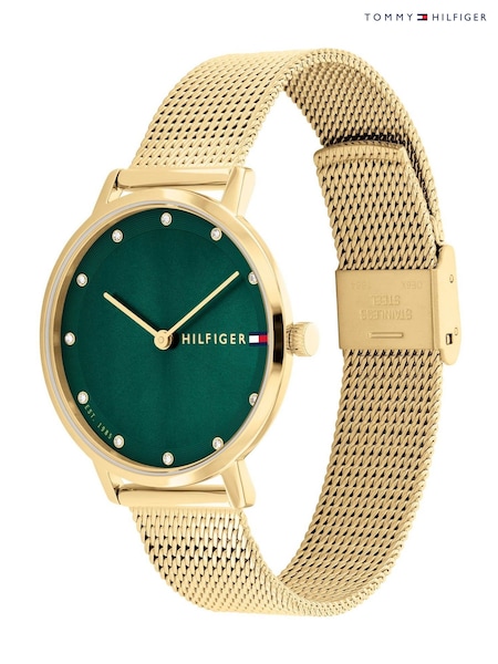Tommy Hilfiger Gold Plated Mesh Watch (V46206) | £139