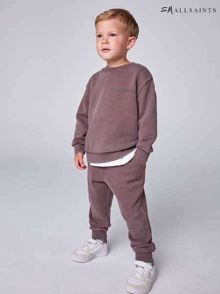 Washed Brown - Smallsaints Underground Oversized Sweatshirt And Joggers Set