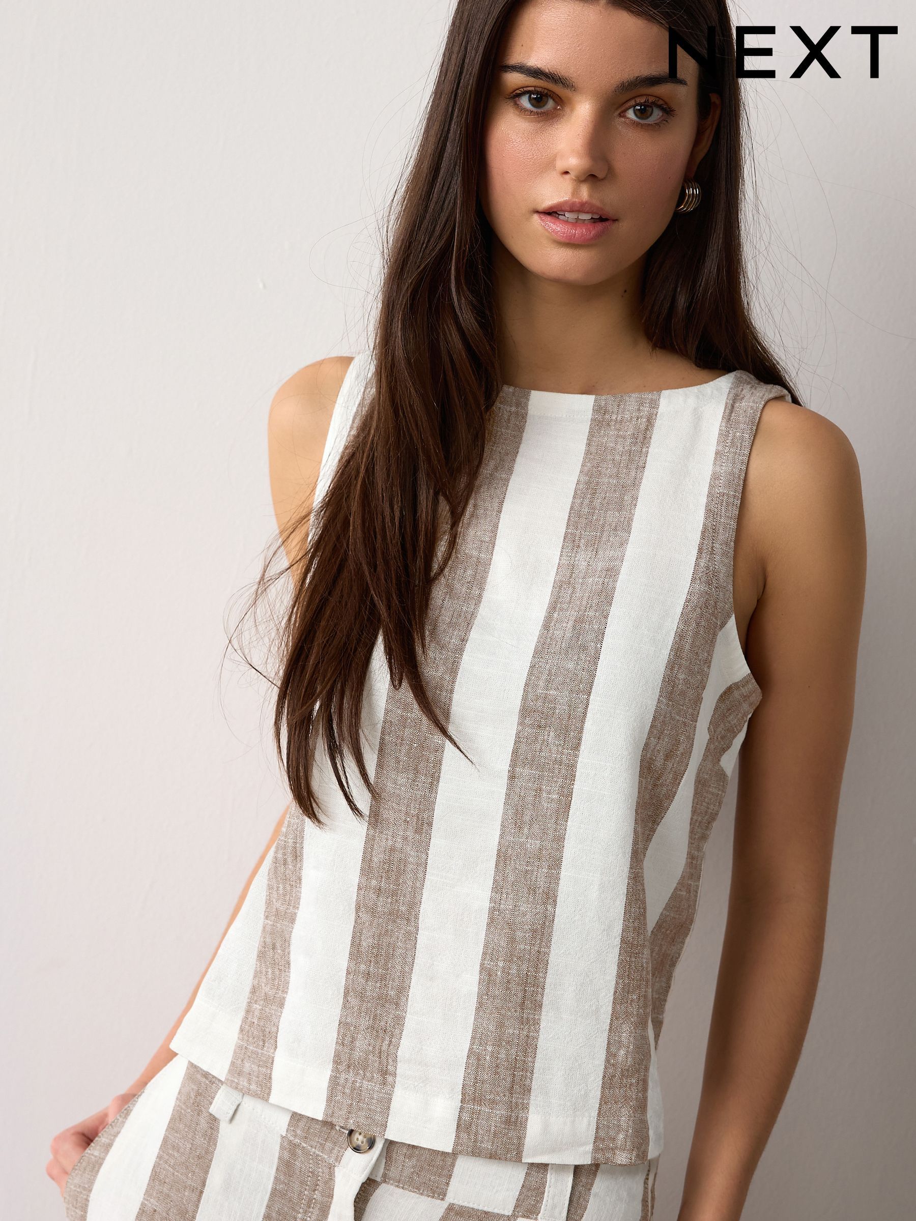 Women's Cream Linen Tops | Next Official Site