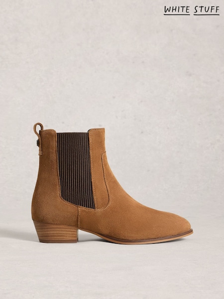 White Stuff Brown Chelsea Willow Ankle Boots (V46543) | £89