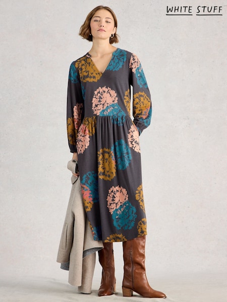 White Stuff Dark Grey Leah Jersey Dress (V46547) | £69