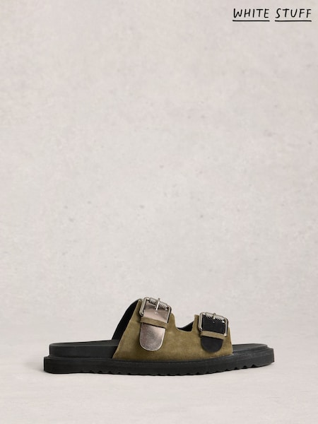 White Stuff Black Patty Footbed Sandals (V46558) | £65