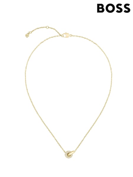 BOSS Gold Plated Live Precious Gold IP Necklace (V46680) | £69