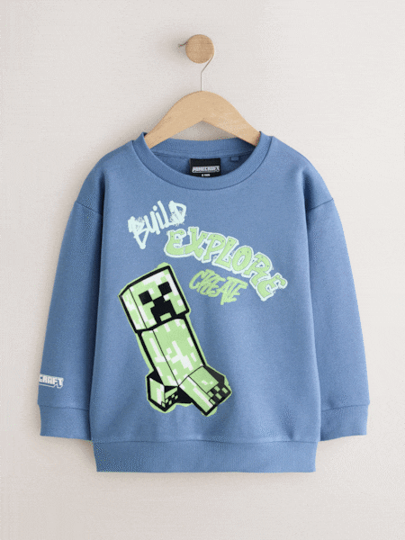Blue - Minecraft Crew Neck Sweater (3-16yrs)