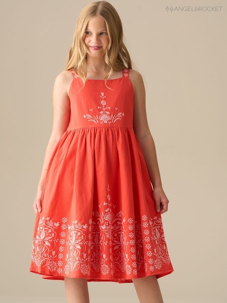 Angel & Rocket Red Pippa Red Embroidered Dress (V47006) | £36 - £43