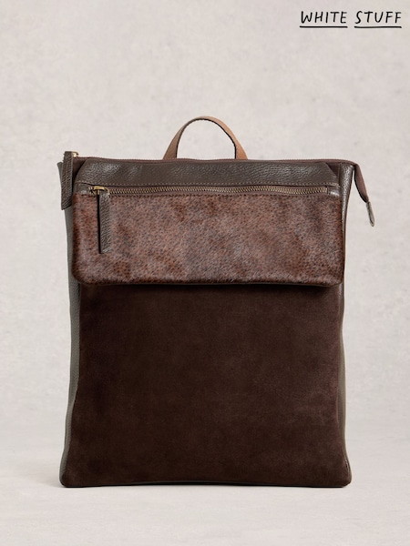 White Stuff Brown Tiggy Leather Backpack (V47245) | £89