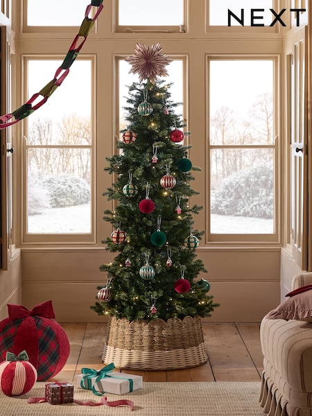 Nordmann Fir Pre Lit Christmas Tree