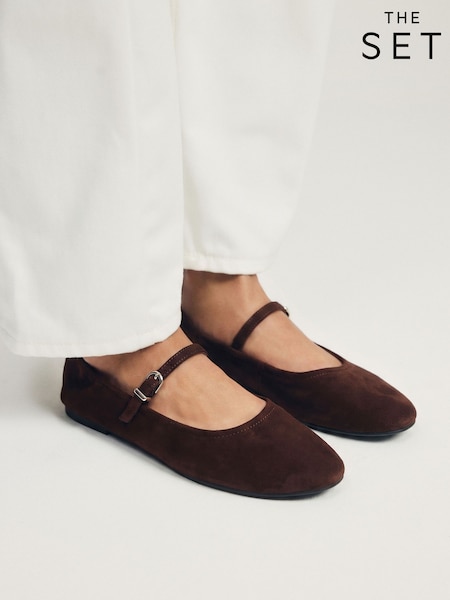 Chocolate Brown - The Set Maryjane Ballet Shoes