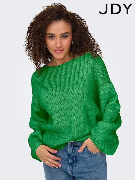 JDY Green Reversible V-Neck Jumper (V47837) | £30