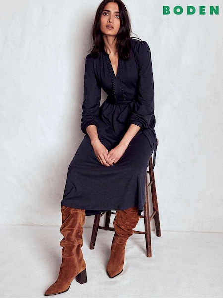 Boden Blue Naomi Long Sleeve Midi Dress (V47951) | £85