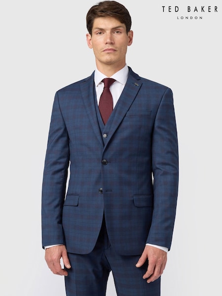 Ted Baker Tailoring Blue Slim Fit Check Jacket (V48171) | £259