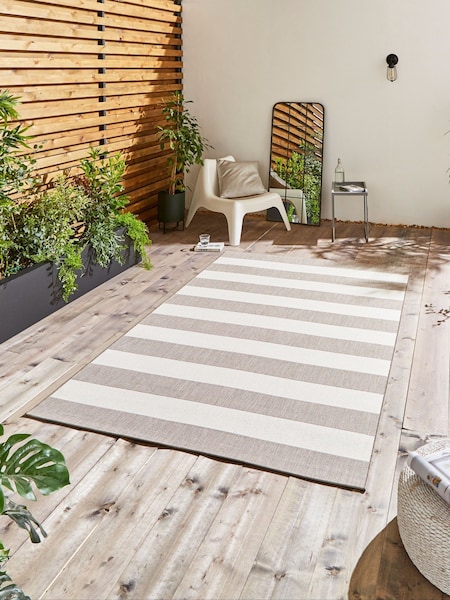 Think Rugs Beige Santa Monica 48644 Modern Geometric Rug (V48273) | £50 - £130