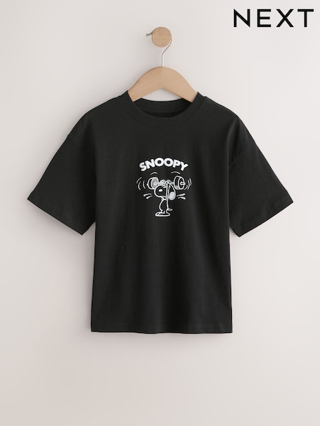 Black Snoopy Short Sleeve T-Shirt (3-16yrs) (V48894) | £14 - £17