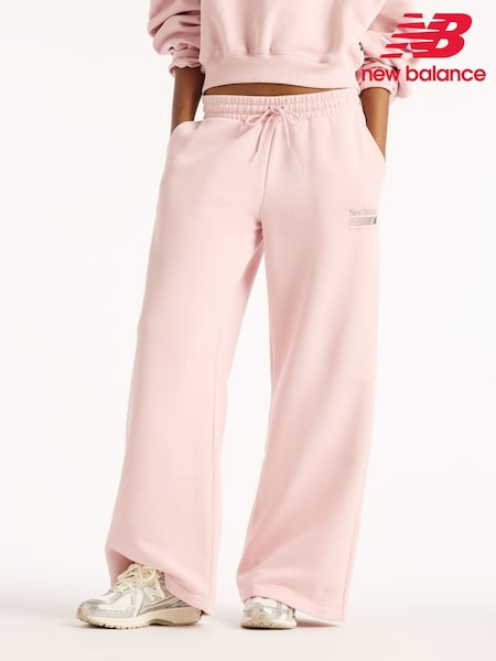 Pale Pink - New Balance Trackside Fleece Joggers