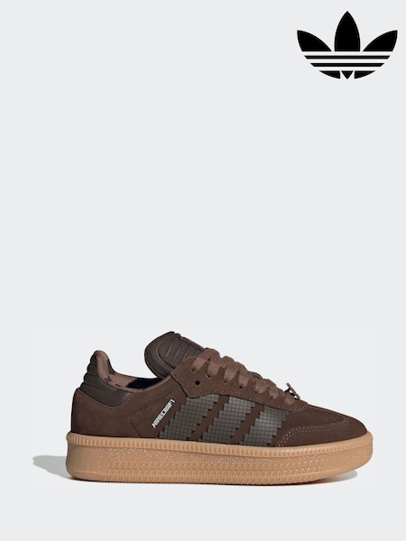 adidas Originals Brown Samba Xlg X Minecraft Shoes (V49068) | £80