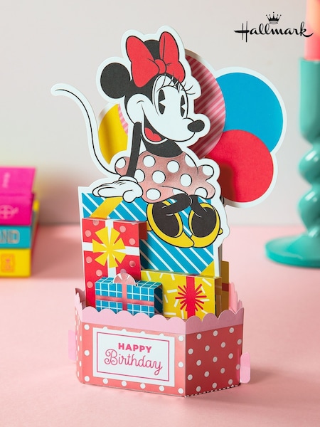 Hallmark Pink 3D Pop-Up Disney Minnie Mouse Birthday Card (V49169) | £7