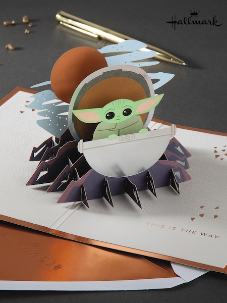 Hallmark Brown 3D Pop-Up The Mandalorian Grogu Card (V49177) | £10