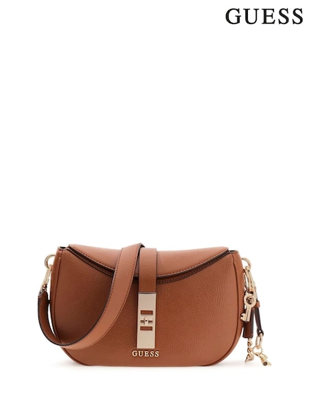 Guess Brooke Shoulder Brown Bag (V49446) | £115