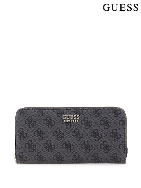 Guess Brenton Slg Large Zip Around Black Bag (V49454) | £60