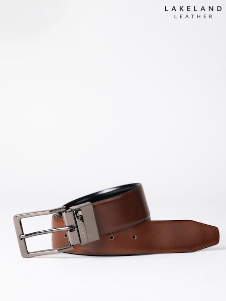 Lakeland Leather Black Calder Reversible Belt (V49674) | £50
