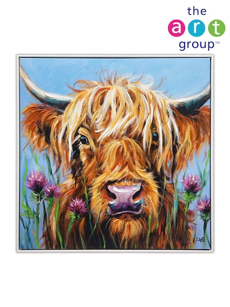 The Art Group Blue Highlander Framed Canvas (V49700) | £60