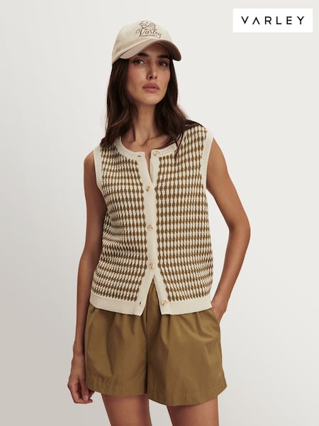 Golden Green - Varley Aura Cotton Shorts