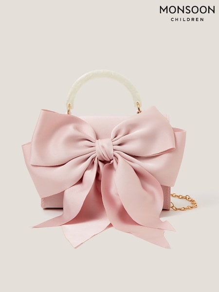 Monsoon Pink Satin Bow Bag (V50798) | £18