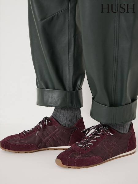 Hush Red Sadie Stitch Detail Slimline Trainers (V51065) | £110
