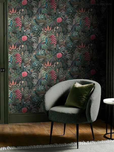 Graham & Brown Green Jungle Jamboree 10M Wallpaper (V51676) | £85