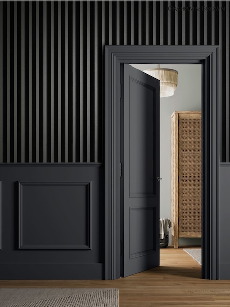 Graham & Brown Noir Millicent Stripe 10M Wallpaper (V51679) | £140
