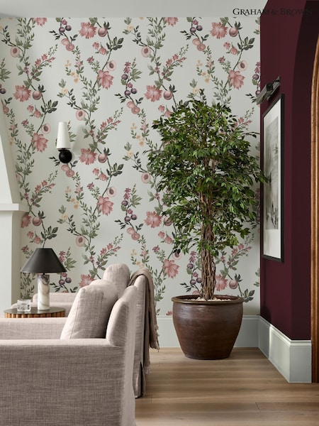 Graham & Brown Soft Pink Allurium 10M Wallpaper (V51699) | £0