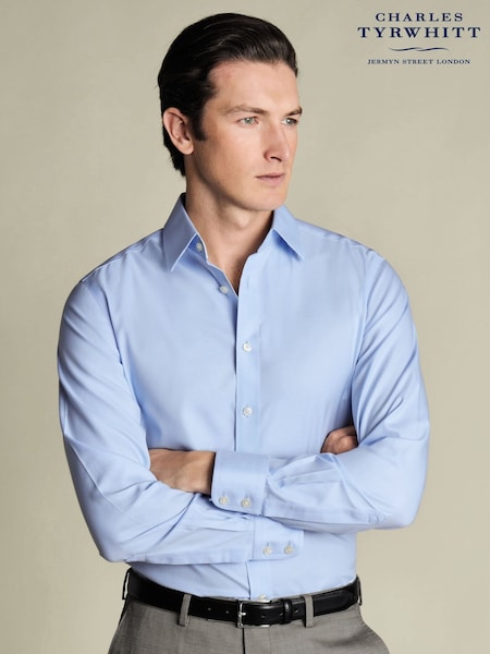 Charles Tyrwhitt Blue SF Sky  Non-Iron Twill Shirt (V51712) | £70