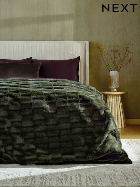Textured Check Throw