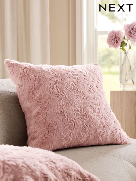 Faux Fur Cosy Swirl Cushion