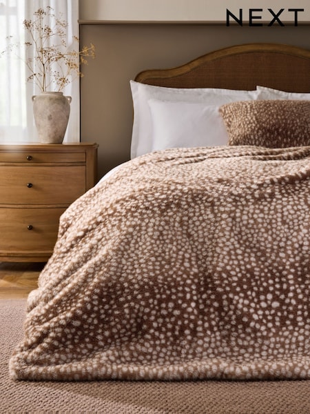 Deer Faux Fur Throw