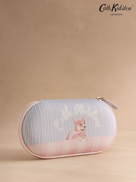 Blue Stripe Corgi Print - Cath Kidston Glasses Case