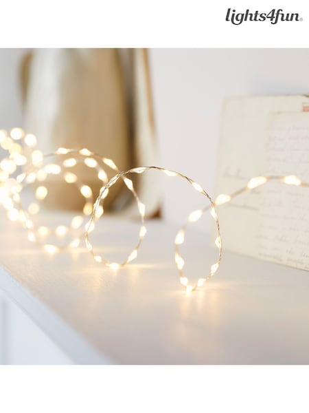 Lights4fun Warm White 20m Micro Bead Christmas Tree Wire Light (V53020) | £80