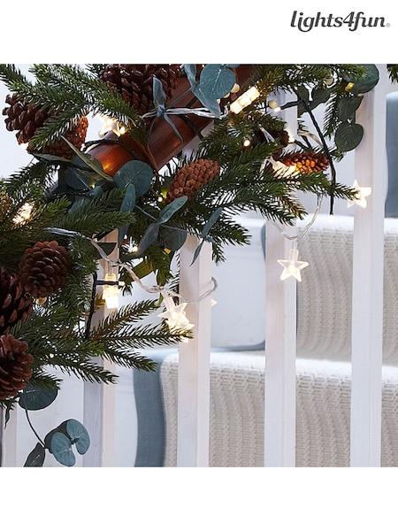 Lights4fun Clear 30 Warm LED Star Fairy Lights On Clear Cable (V53031) | £19