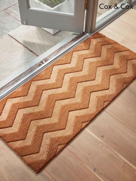 Cox & Cox Natural Double Embossed Chevron Doormat (V53610) | £35