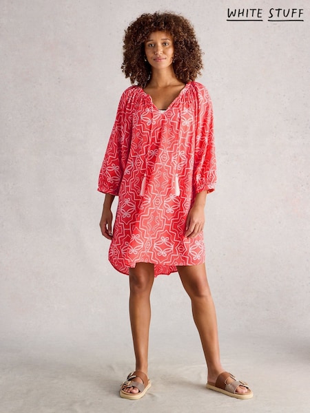 White Stuff Red Heidi Jersey Dress (V53817) | £59