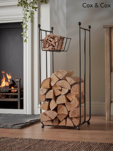 Cox & Cox Black Tall Log and Kindling Holder (V54210) | £125