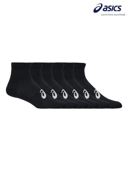 Black - Regular Asics Quarter Socks 6 Pack