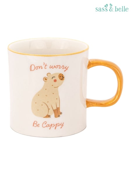 Sass & Belle Orange Don't Worry Be Cappy Mug (V54317) | £12